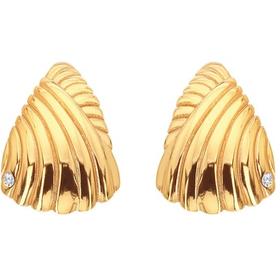 Hot diamonds Elegantné pozlátené náušnice s diamantom Golden Edit Hope DE839