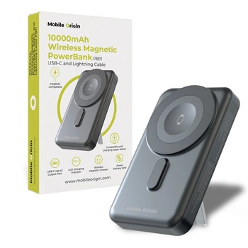 Image 1 of Mobile Origin безжична магнитна PowerBank 10000mAh, USB-C и Lightning (MO-WMP-PB11)
