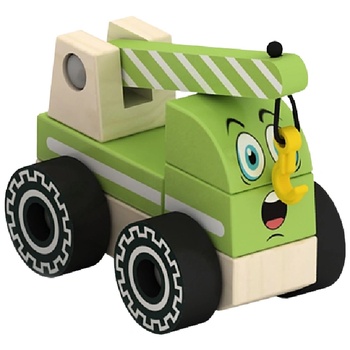 Acool Toy Дървена играчка за сглобяване Acool Toy - Кран, 5 части (ACT73)