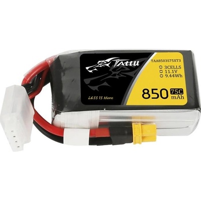Tattu 850mAh 11,1V 75C 3S1P Batéria s konektorom XT30