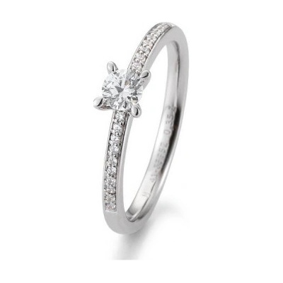 Sofia Diamonds prsteň z bieleho zlata s diamantom BE41 85952