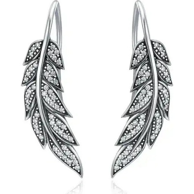 Majya Stříbrné náušnice LEAVES 10797