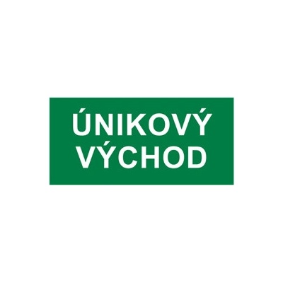 INFORMAČNÍ SAMOLEPKA - ÚNIKOVÝ VÝCHOD 485