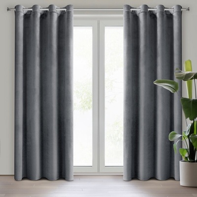 Takoy DESIGN 91 Závěs ROSA z jednobarevného měkkého sametu 140 x 250 cm-HF-452353 | 140 x 250 cm
