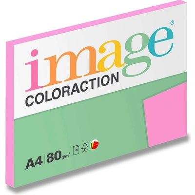 Image Coloraction barevný papír A4 80 g 100 listů reflexní růžový