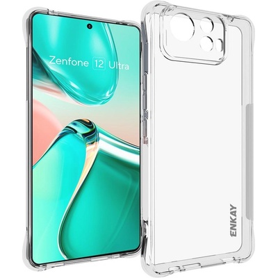 Защитен Калъф ENKAY HAT PRINCE за Asus Zenfone 12 Ultra 5G - TPU, 4-ъглова защита, Вкл. Протектор - Прозрачен