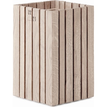 SQUARELY Самонаторяваща се саксия за цветя GrowSMALL естествен дъб (105-6A3)