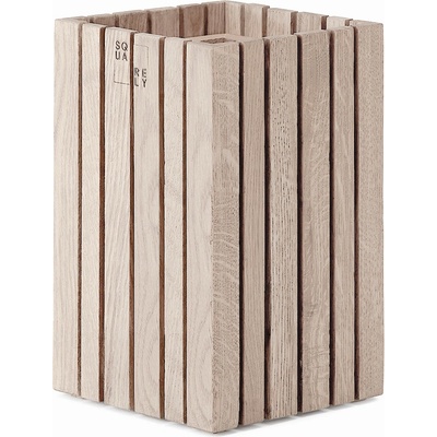 SQUARELY Самонаторяваща се саксия за цветя GrowSMALL естествен дъб (105-6A3)