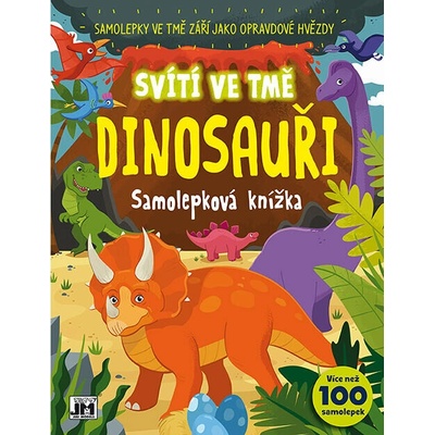 Samolepková knížka svítí ve tmě Dinosauři