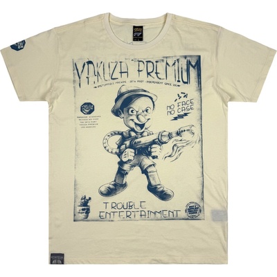 Yakuza Premium pánské tričko YPS 4003 Trouble Entertainment Burattino světle žluté