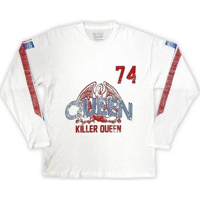 Queen Killer Queen '74 Stripes (Sleeve Print) White XL Риза (QULST49MW04)