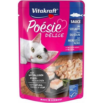 Vitakraft Poésie DéliSauce a treska tmavá 23 x 85 g