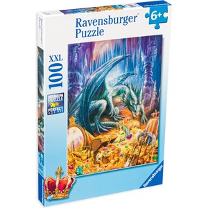 Ravensburger Пъзел Ravensburger от 100 XXL части - Съкровището на дракона (12940) - baby