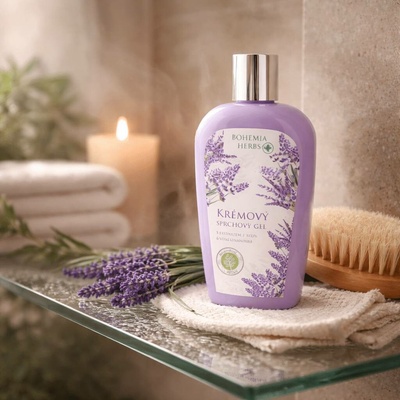 Bohemia Herbs Lavender regenerační krémový sprchový gel 250 ml