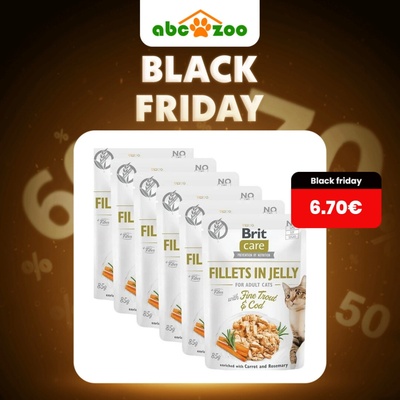 Brit Care Cat Fillets in Jelly with Fine Trout & Cod 6 x 85 g