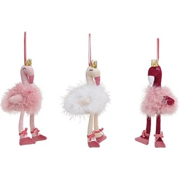 Dekorácia závesná Flamingo 23 cm mix farieb 1ks