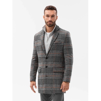 Ombre Clothing pánský kabát Isiten C431 černá