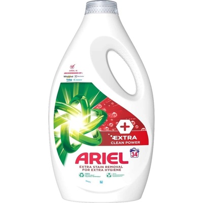Ariel +Extra Clean Power tekutý prací prostriedok 1,7 l 34 PD
