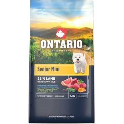 Ontario Senior Mini Lamb & Brown Rice 13 kg