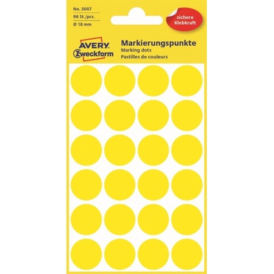 Avery Zweckform Etikety na různá značení 96 ks žluté ⌀ 18 mm kulaté 3007