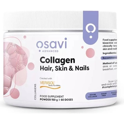 Osavi Collagen Peptides Hair, Skin & Nails, неовкусен, 150 g, Osavi