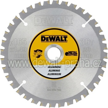 DeWALT DT1911 Pilový kotouč 165 x 20 mm na hliník, 36 zubů