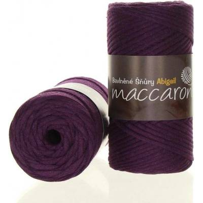 Maccaroni Abigail 3 mm Tmavá fialová