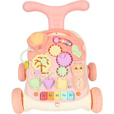 Tomido Interaktivní chodítko se zvuky 2v1 růžové