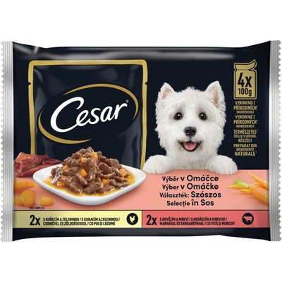 Cesar Adult výber v šťave 4 x 100 g