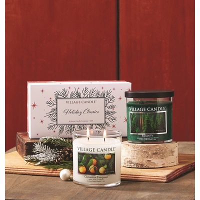 VILLAGE CANDLE Clementine Evergreen & Balsam Fir 2 x 212 g