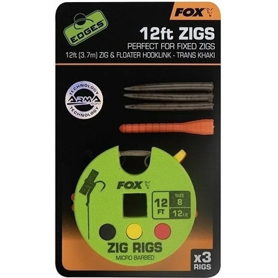 FOX Edges Zig Rig 8 # 8 365 cm 11 lbs Вързани куки (CCR190)