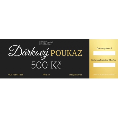 Iskay DÁRKOVÝ POUKAZ elektronický Hodnota: 500 Kč