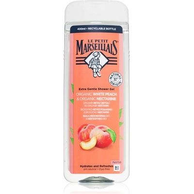 Le Petit Marseillais White Peach Bio & Nectarine Bio jemný sprchový gel 400 ml