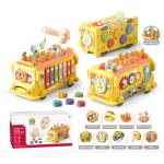 Babyhome Мултифункционален образователен училищен автобус Multifunctional Puzzle School Bus (сортер, ксилофон и играчки)