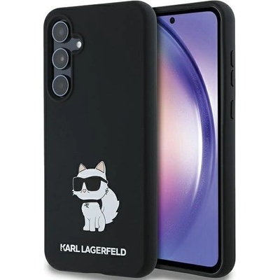 KARL LAGERFELD Калъф за телефон Karl Lagerfeld Silicone Choupette Metal Pin, силиконов, черен, Съвместим с Samsung Galaxy A35 A356 (KLD1967)