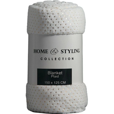 Home & Styling Vianočná deka v bielej farbe 150x125