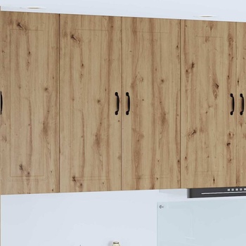 vidaXL Горен кухненски шкаф Дъб 80 x 31 x 100 см Инженерно дърво (885504)