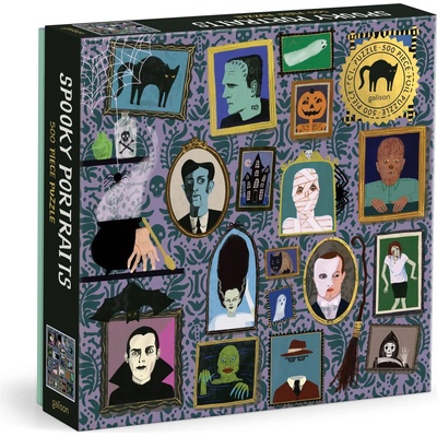 Galison - Puzzle Spooky Portraits metal - 500 piese