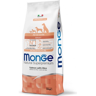 Monge Speciality Line All Breeds Adult Monoprotein losos a rýže 12 kg