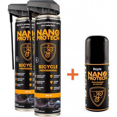 Nanoprotech | INPRODUCTS 2x mazivo Nanoprotech Bicycle 300 ml + 1x cestovní mazivo