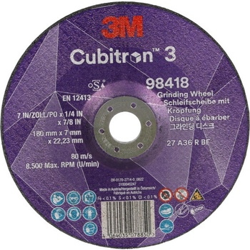 3M Cubitron Brusný a řezný kotouč 180 x 7 x 22,23 mm 98418