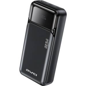 Awei Аварийно зарядно устройство AWEI PA-92 USB+2 Type-C гнездо 20000mAh, LED дисплей, ЧЕРНО (PA-92)
