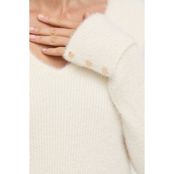 Morgan Пуловер Morgan дамски в бяло от лека материя (MOOVE.IVOIRE)