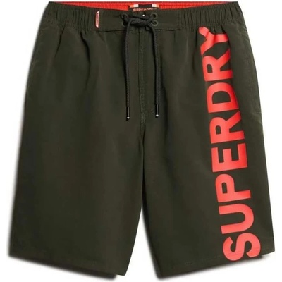Superdry Бански гащета Superdry Classic 19´´ Logo swimming shorts - Green (Surplus Goods Olive Green)