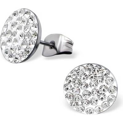 all4Silver Krištáľové náušnice z chirurgickej ocele M15973-A4S puzety