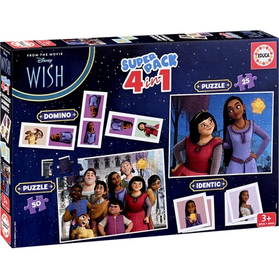 Educa Детски пъзел Educa 4 в 1 - Желание (EDU19743)