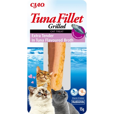 INABA Cat Grilled Tuna Fillet ve vývaru z tuňáka extra měkké 15 g