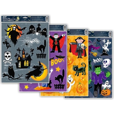Okenní folie halloween glitr 30 x 42 cm