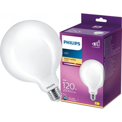 Philips LED žiarovka E27 G120 13W 120W 2000lm 2700K Warm