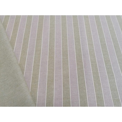 Dekoračná látka Trebol pruhy - zelené 2 cm 66 šírka 140 cm